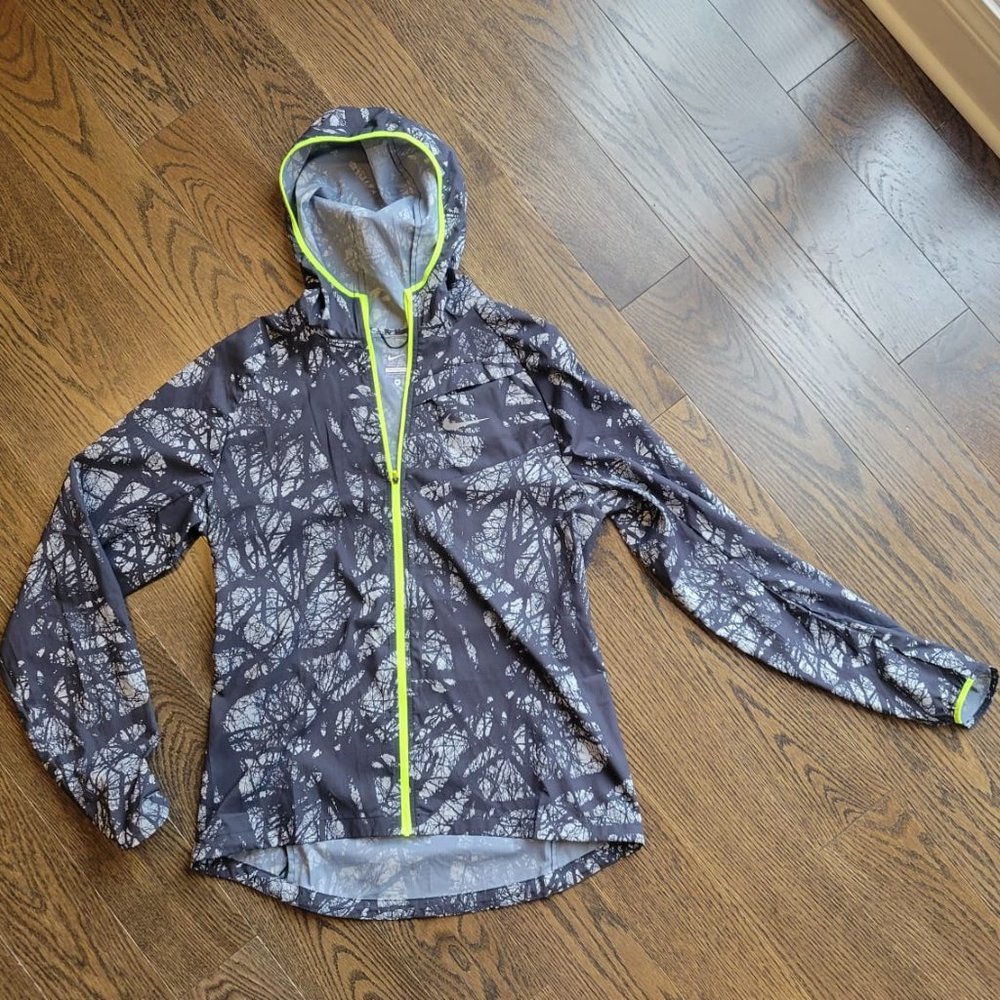 Nike Windbreaker Tree Branch Pattern Full Zip Jacket